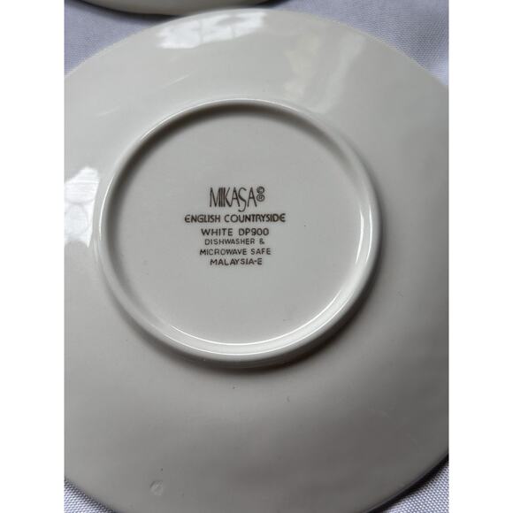 Mikasa English Countryside Bread Plates White Stoneware 6.75” Set of 5 - Picture 8 of 8